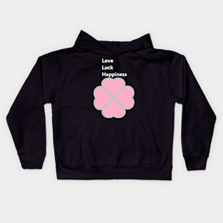 Love Luck Happiness Kids Hoodie